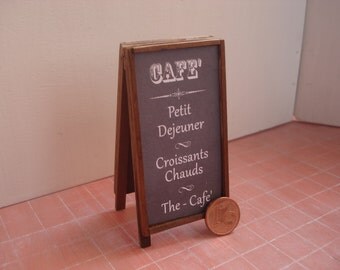 Miniature blackboard menu 1:12 scale