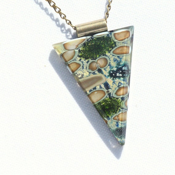 Fused Glass Jewelry Organic Earth Tones Rock Pebbles Boho