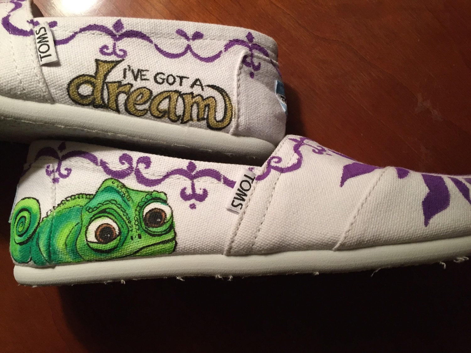 Tangled disney inspired toms shoes