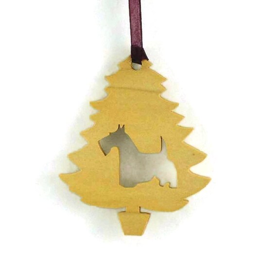 scottish terrier christmas tree ornament handmade from poplar scottish terrier christmas tree ornament handmade from poplar