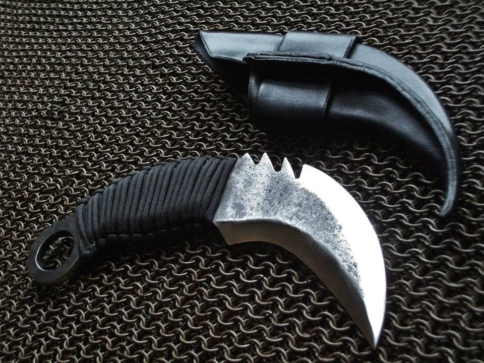 Hand forged Karambit knife made to order by MountainKingForge