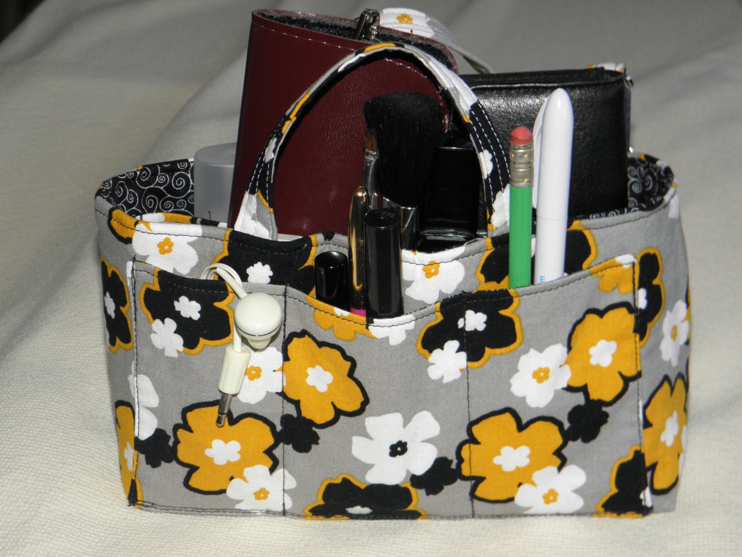 Purse Insert Bag Organizer Insert with Handles 12 by CilesBoutique