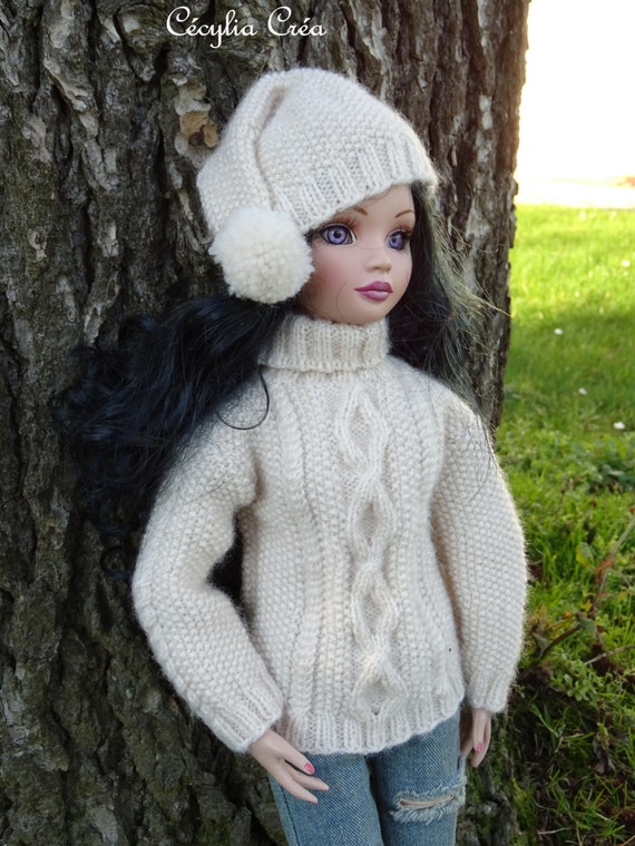 6. French and english knitting pattern PDF - Irish sweater and hat for Ellowy...