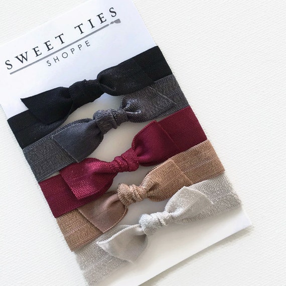 Items similar to Tie it with a Bow Hair Ties Neutral Collection on Etsy