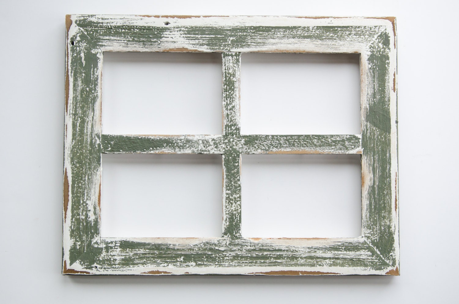 2 4 hole 5x7 Barn Window Collage Picture Frame Sage & by rustymill