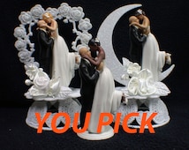 Wedding cake toppers bald groom