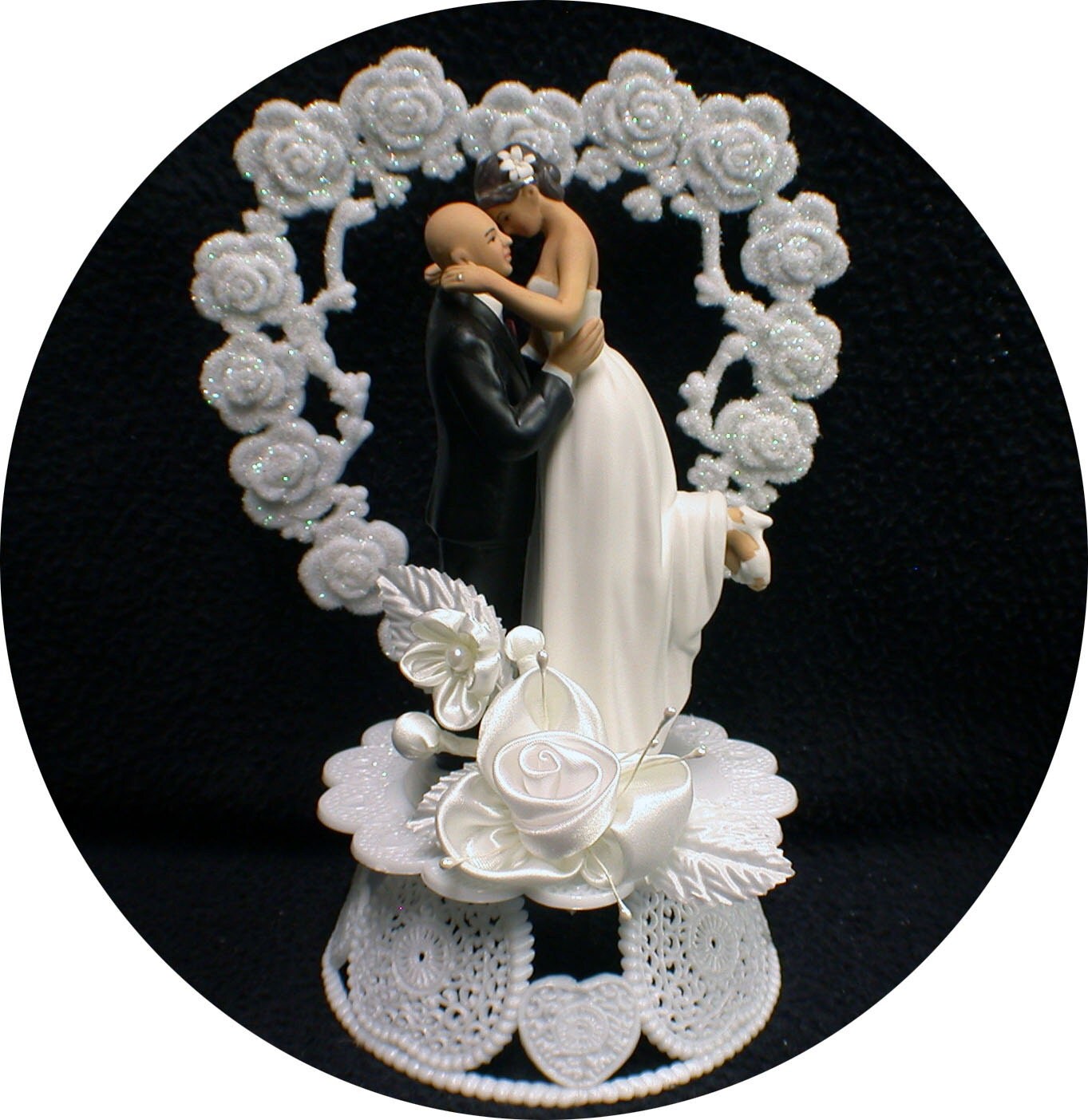 Bald Groom Wedding Cake Topper PICK Caucasian Blond Brown