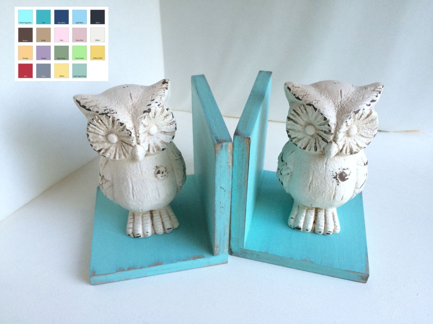 Owl Decor Tall Owls Figurines Set of by robinseggvintageNC