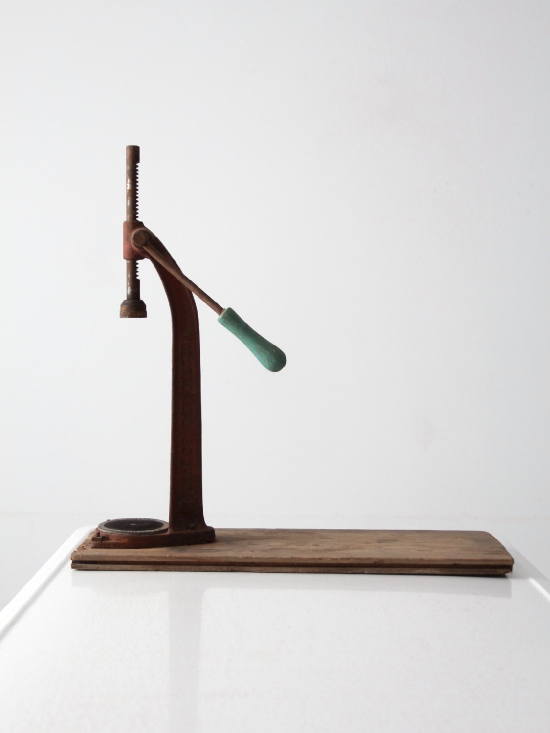 antique bottle capper Indestro Mfg Co Chicago bottling tool