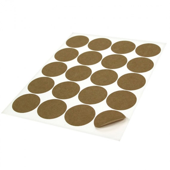 Kraft brown labels 60 BLANK 2 inch Round Stickers for