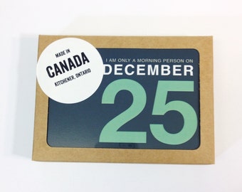 BOXED SET | 8 in a Box | Set of Christmas Cards with Funny Christmas Card Saying | I Am Only a Morning Person on December 25 | Holiday Card