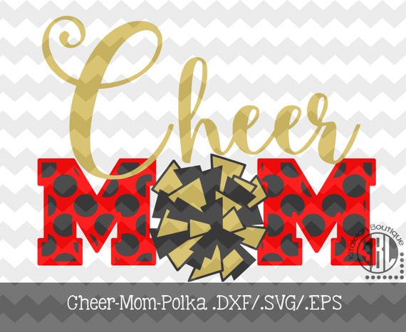 Download Cheer Mom Polka- .DXF/.SVG/.EPS File for use with your Silhouette Studio Software