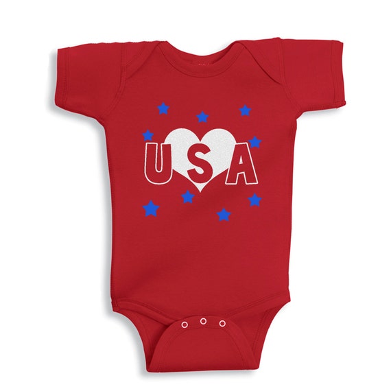 love usa red personalized baby bodysuit love usa red personalized baby bodysuit