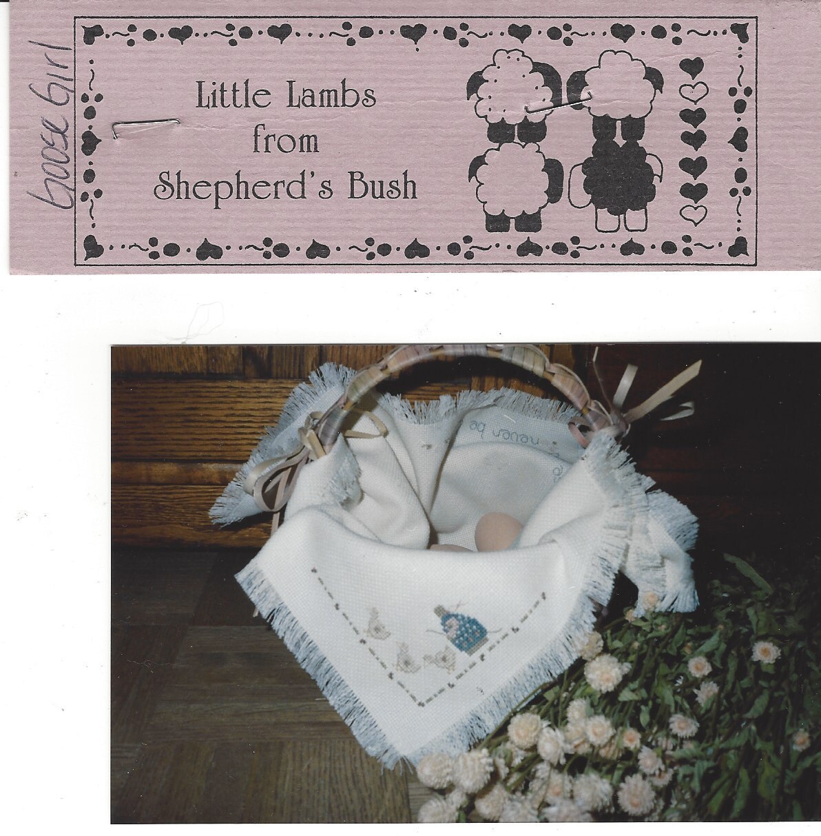 Little Lambs Counted Cross Stitch Bread Cloth Kit from