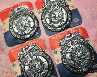 Lot De 3 Badges émaillés Vintage - Thème Police Et Transport - Épingles Collection