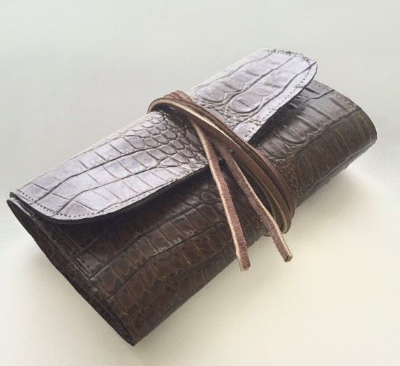 Streamer Wallet/Fly Fishing Wallet in Brown or Black Faux
