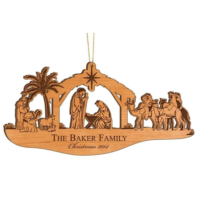 personalized wood christmas ornament nativity scene nativity personalized wood christmas ornament nativity scene nativity