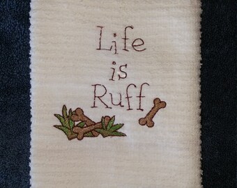 Sweet Little Embroidered Kitchen Towel