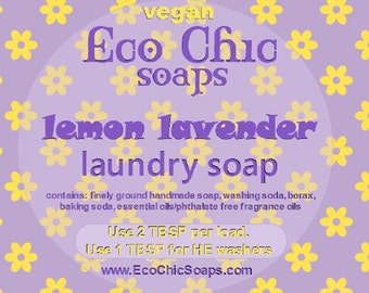 Lemon Lavender laundry soap - Natural laundry soap w/Lemon Lavender Fragrance - Vegan laundry soap