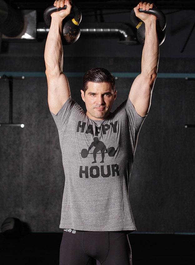 Mens Tshirt Happy Hour Mens Apparel Fitness Inspired