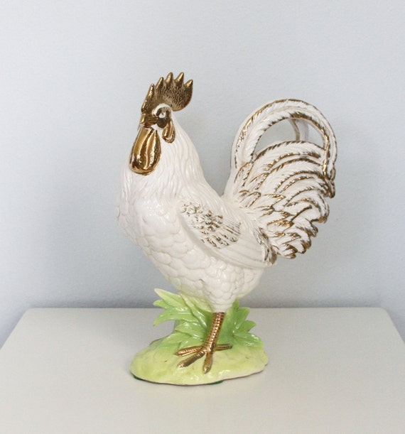 large ceramic rooster figurines