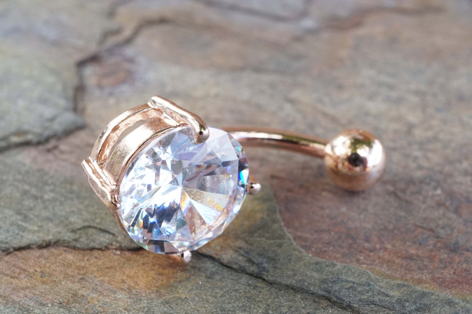 Belly Button Rings Simple Rose Gold Belly Button Jewelry