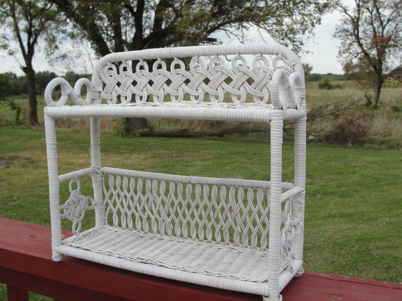 vintage wicker shelf white shabby chic vintage wicker shelf white shabby chic