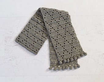 Crochet Scarf PATTERN - The Dancing Diamond Scarf - winter neck warmer accessories for women handmade PDF pattern
