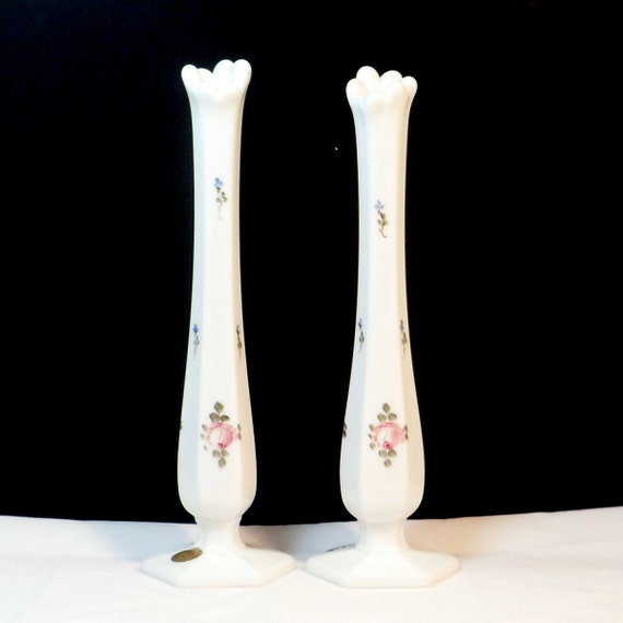 Sale Bud Vase Westmoreland Glass Footed Milk Glass Swung Vase