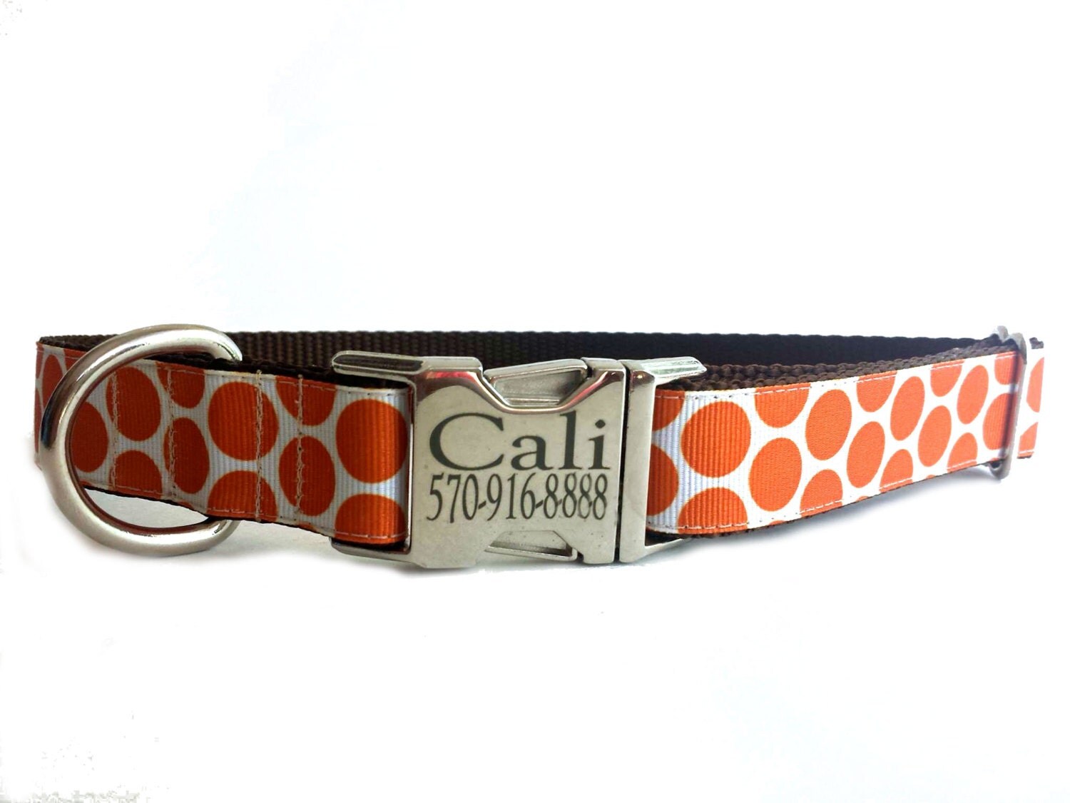 Fall Dog Collar Personalized Metal Buckle Pet ID Collar