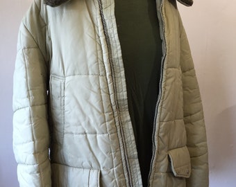 Vintage 1970's Montgomery Ward Men's coat with Faux Fur collar