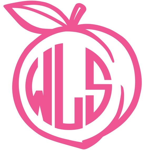 Items similar to Peach Monogram Decal Peach State