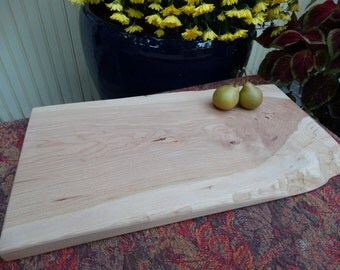 Cherry cutting board - natural wood cutting board - live edge