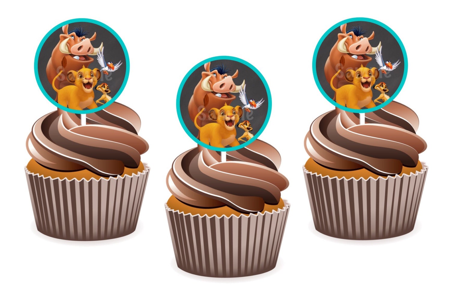 INSTANT DOWNLOAD: Lion King Cupcake Toppers / Tags