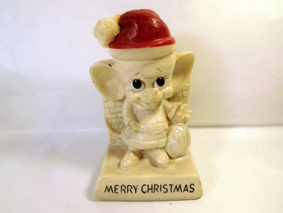 vintage christmas mouse figurine