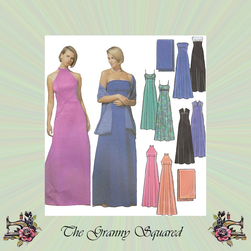 Plus Size Evening Dress Pattern with Empire Waist Princess