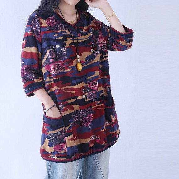 Cotton Loose Fitting oversize T Shirts by MaLieb on Etsy