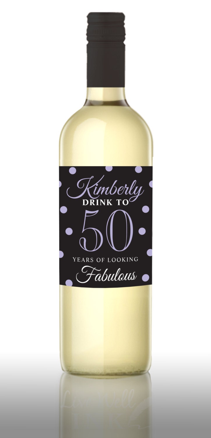 Custom Happy Birthday Wine Labels Personalized Birthday Gift