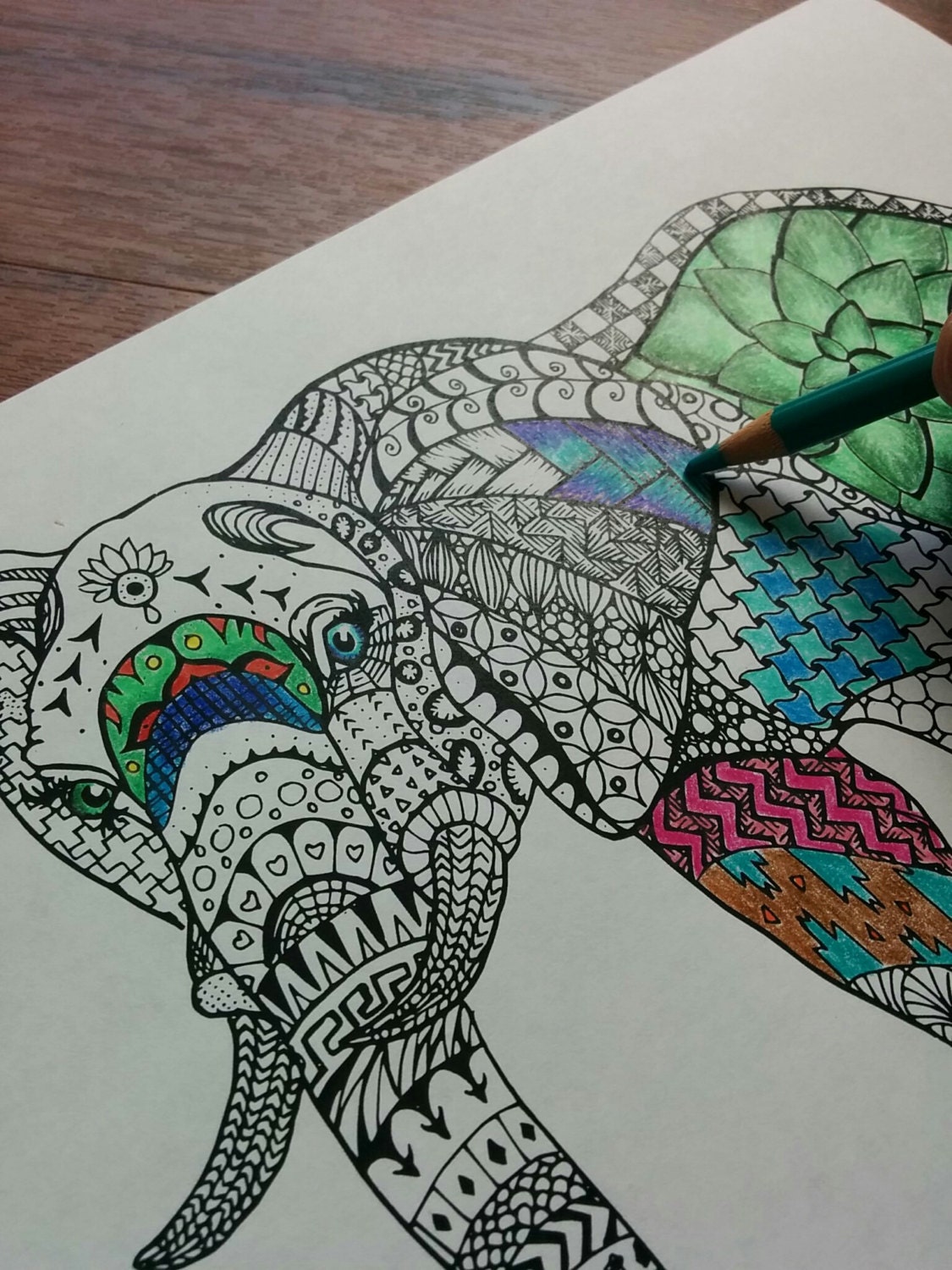 zen elephant coloring pages - photo #23