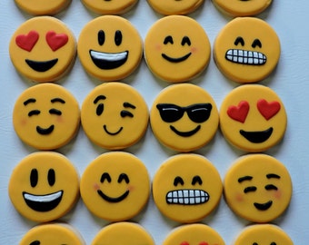 Hand Decorated Emoji Sugar Cookies (#2452)