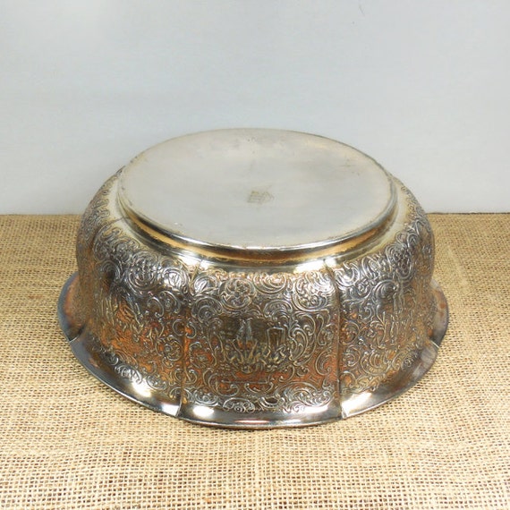 1930's Derby Silver Plate Repousse Bowl