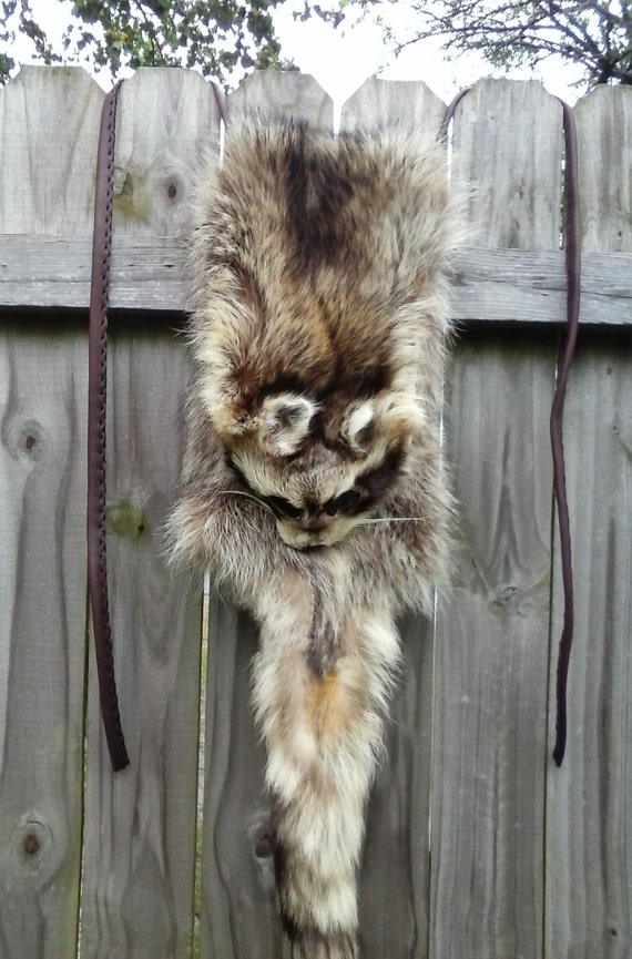 Xtra Large Raccoon Pelt Bag Raccoon Pelt Pouch Mountain
