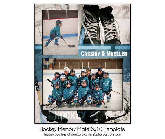 Hockey Mm1 8x10 Memory Mate Sports Photo Template Digital