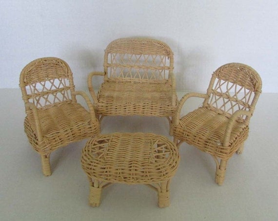 rattan dollhouse furniture