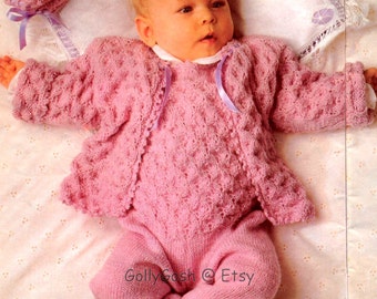 PDF Knitting Pattern Baby/Childrens Cardigan To fit