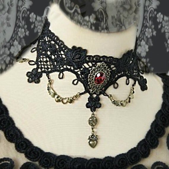Victorian choker beaded choker gothic choker