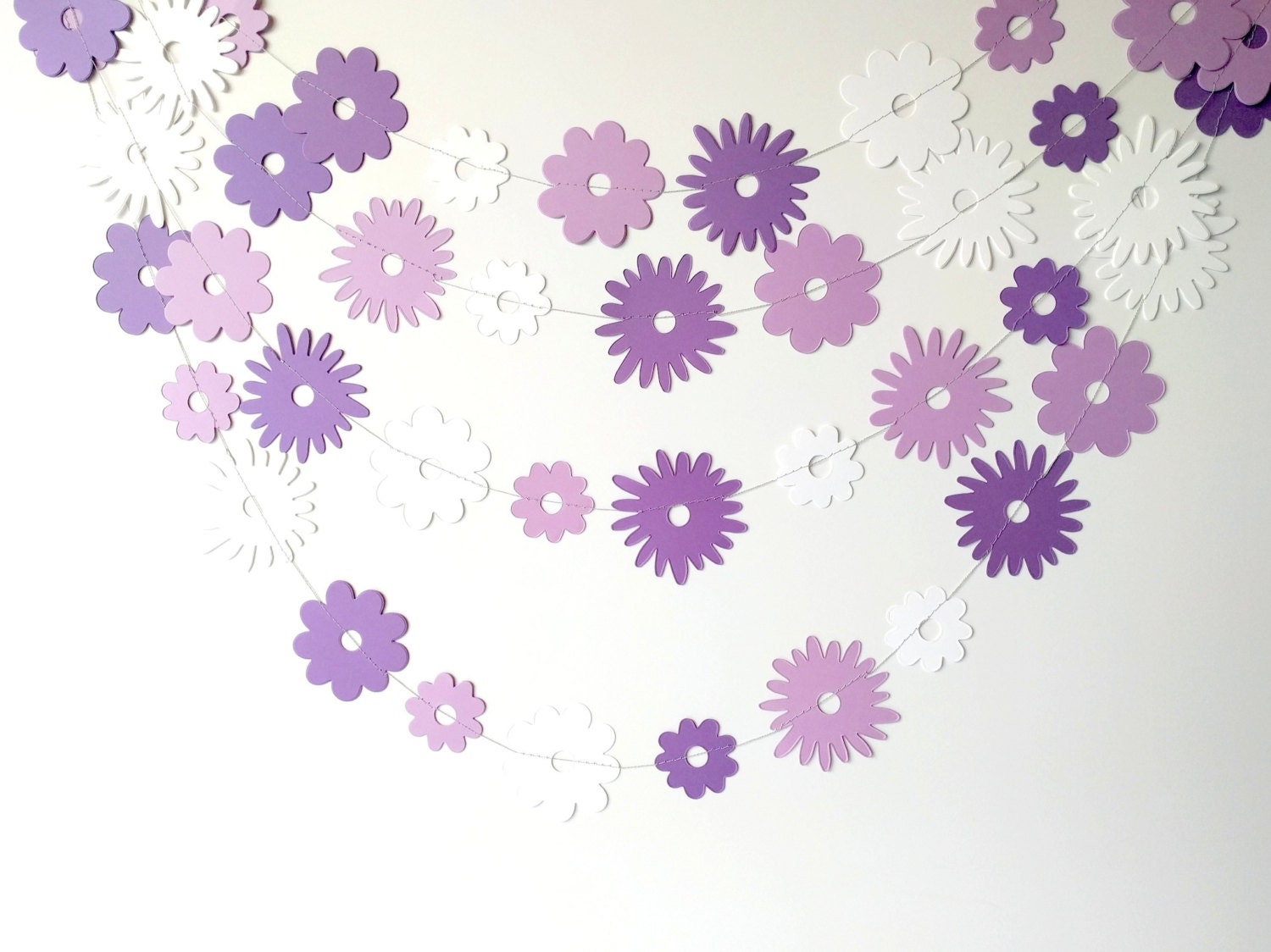 Blumen Girlande Wildblumen Deko - 2x2m Papier Blumengirlande Für Partys