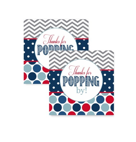 and Red Baby Shower Favor Tags Thanks For Popping By Party Printable ... and Red Baby Shower Favor Tags Thanks For Popping By Party Printable ...
