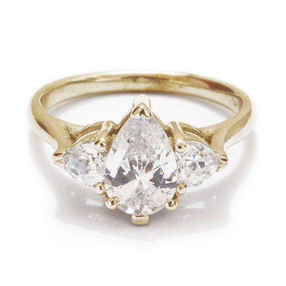 Unique Three Stone Diamond Engagement Ring by ...