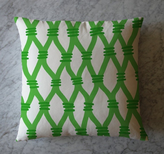 Pillow with Green Lattice. August 8 2011